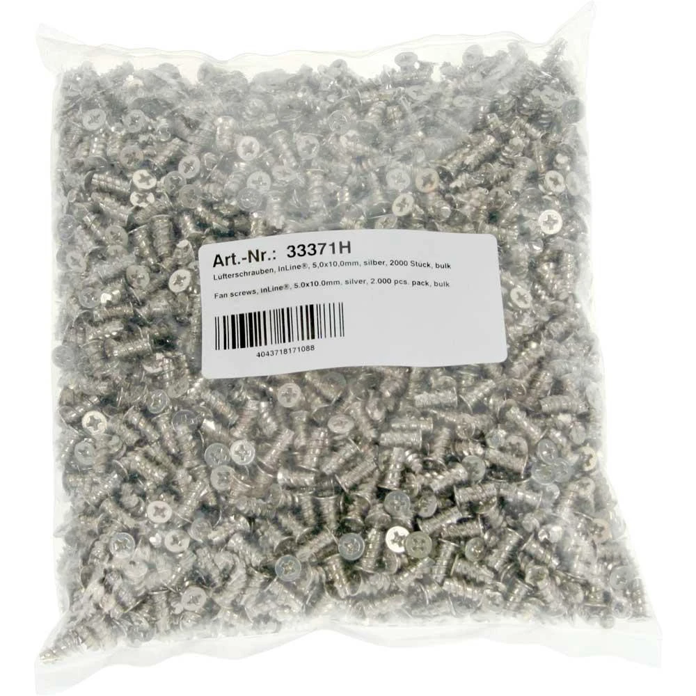 InLine Sraigtai ventiliatoriams 5x10mm 2000 vnt. (33371H)