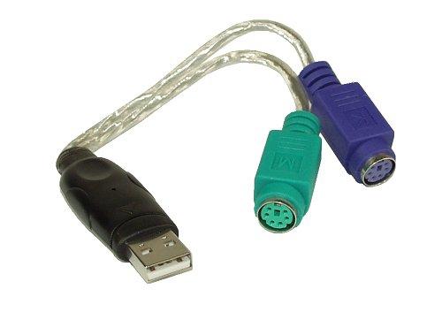 USB adapteris InLine USB - PS / 2 x2 Baltas (33386)