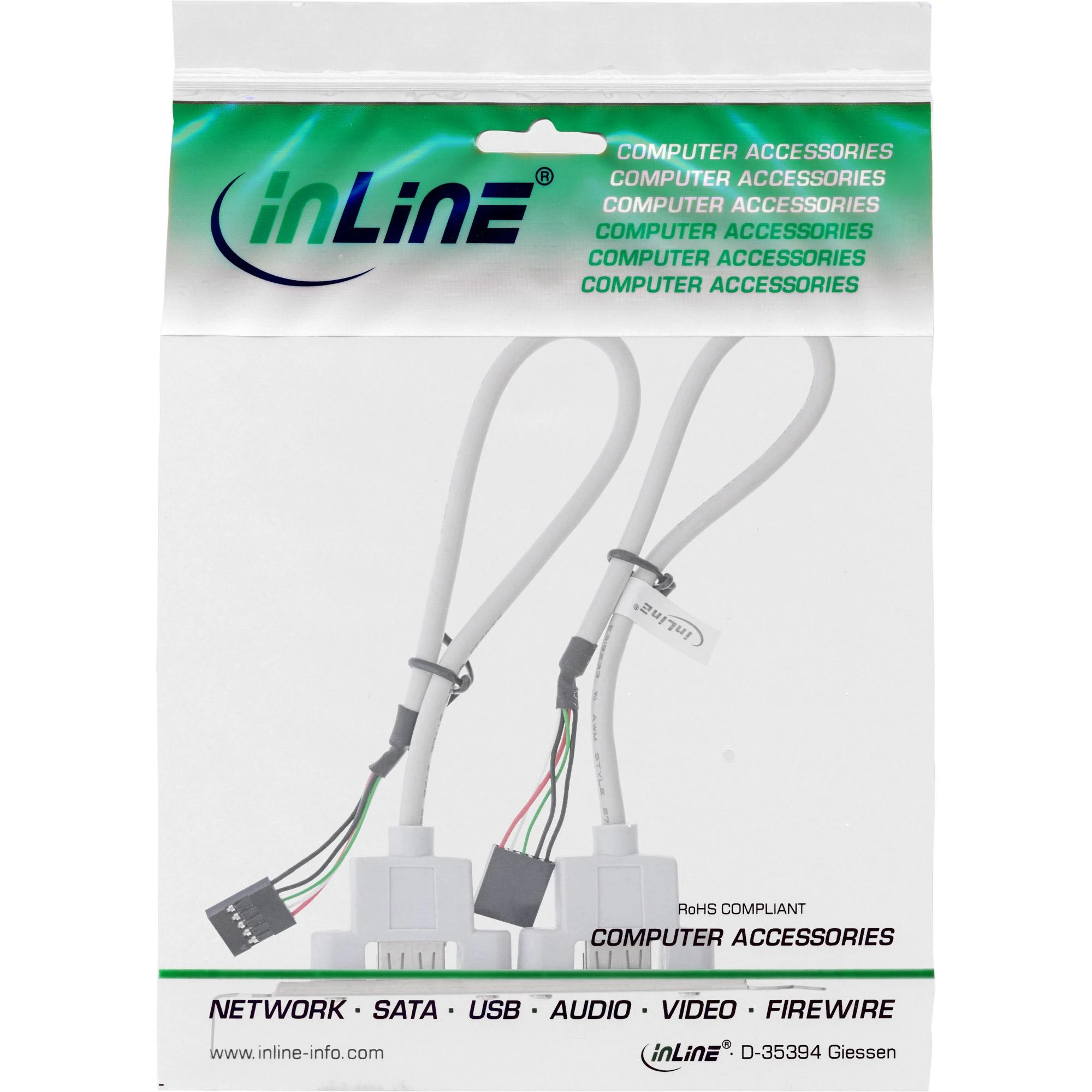 InLine Track 2x USB 2.0 Type A moteriška (33390)