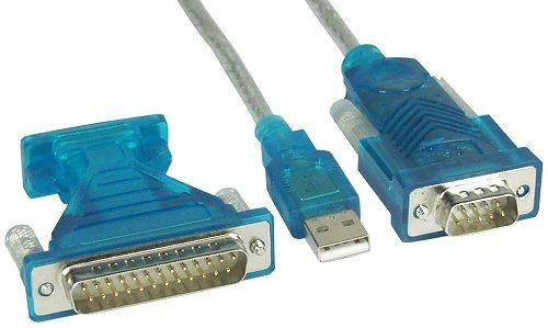 Kabelis USB InLine USB-A - DB-9 1.8 m Permatomas (33396)
