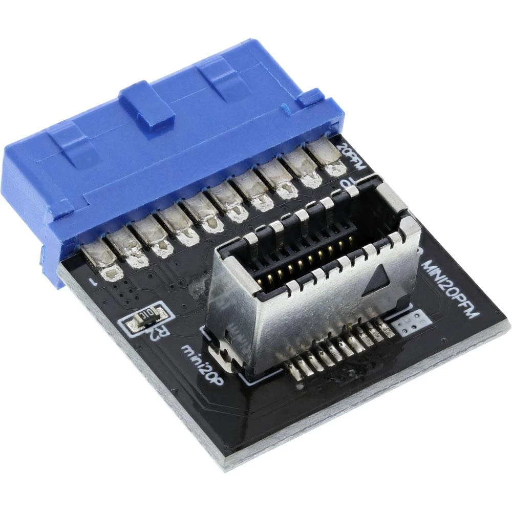 USB 3.0 į 3.1 vidinis adapteris su mėlyna jungtimi