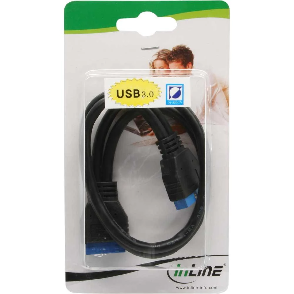 InLine 19 kontaktų USB 3.0 kabelis pakuotėje