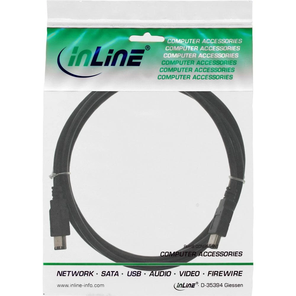 InLine 6-pin Firewire kabelis pakuotėje