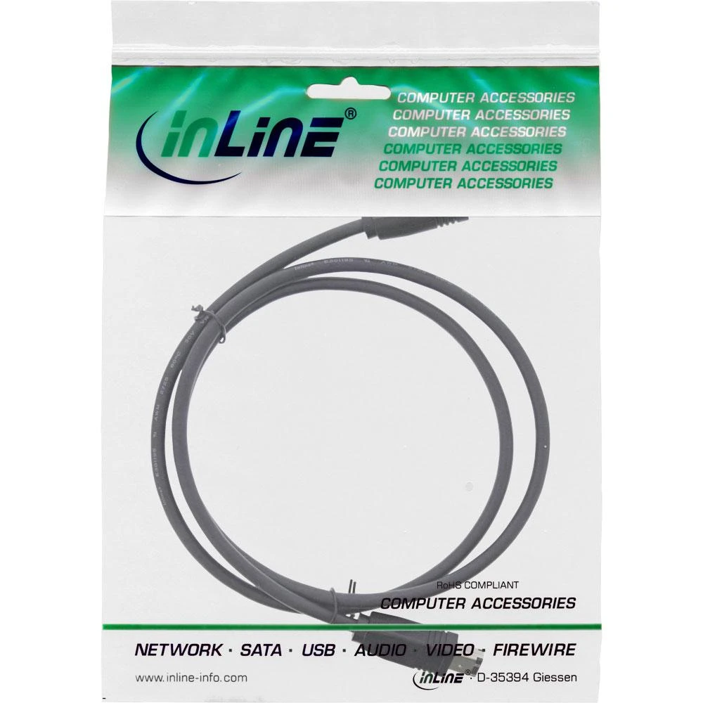 Intos InLine Firewire kabelis 6 kontaktų kištukas - 6 kontaktų kištukas, 4,5 m, juodas