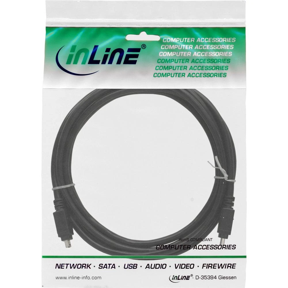 Firewire kabelis InLine 4-4 kontaktų pakuotėje