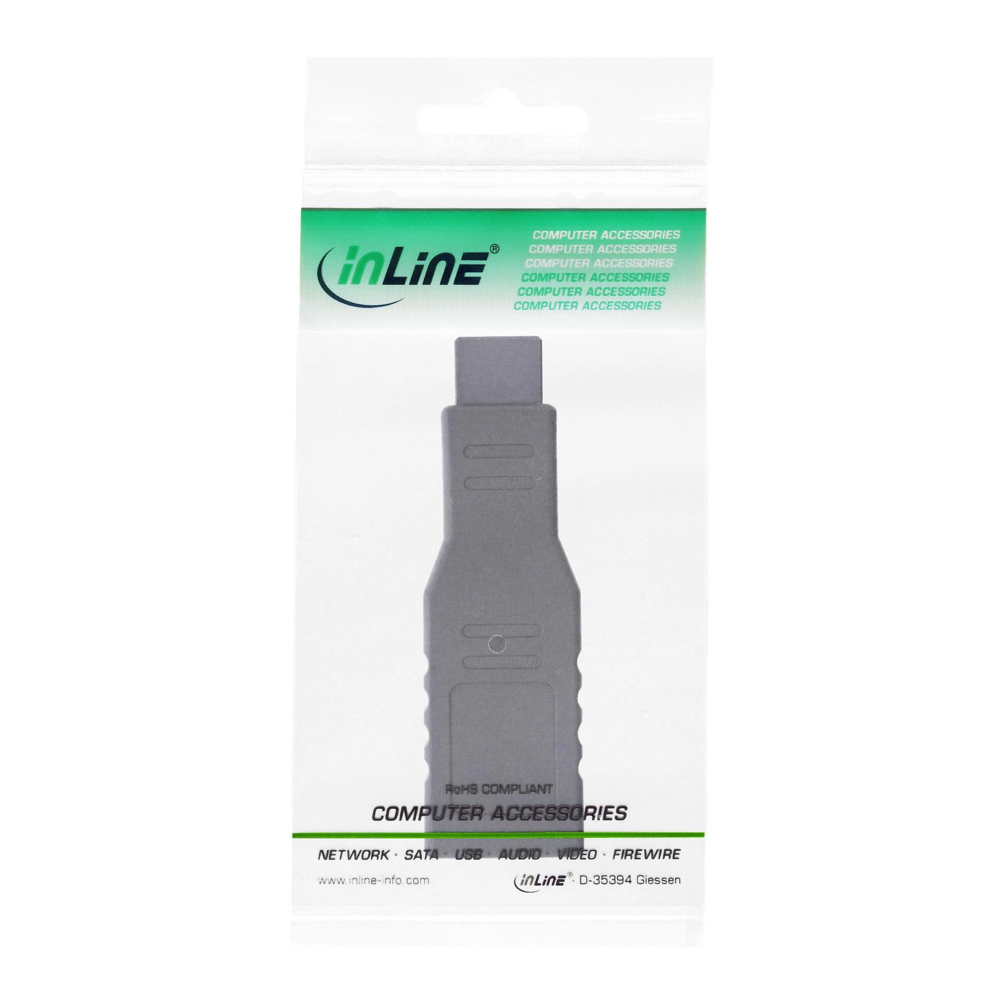 InLine Firewire 9 kontaktų – Firewire 6 kontaktų, Juodas (34600A)