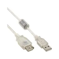 USB kabelis InLine USB-A - USB-A 5 m Balta (34605Q)
