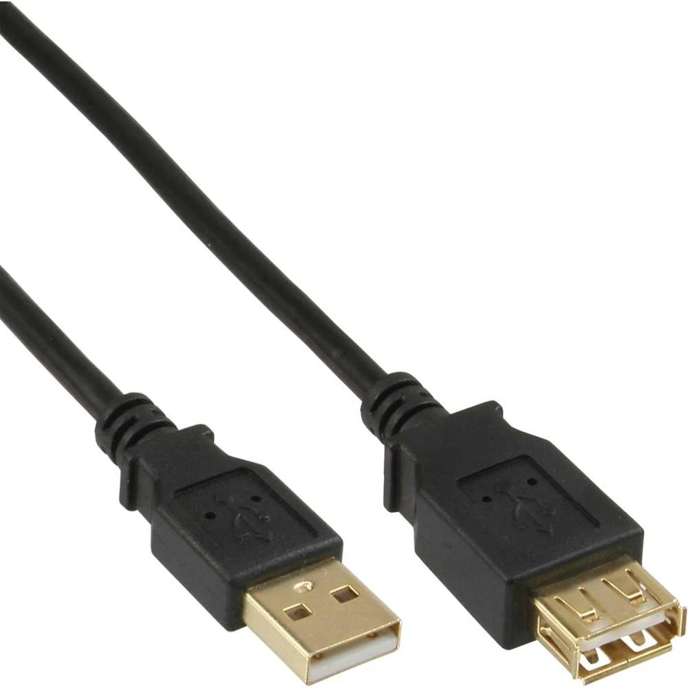 Kabelis USB InLine USB-A - USB-A 10 m Juodas (34611S)