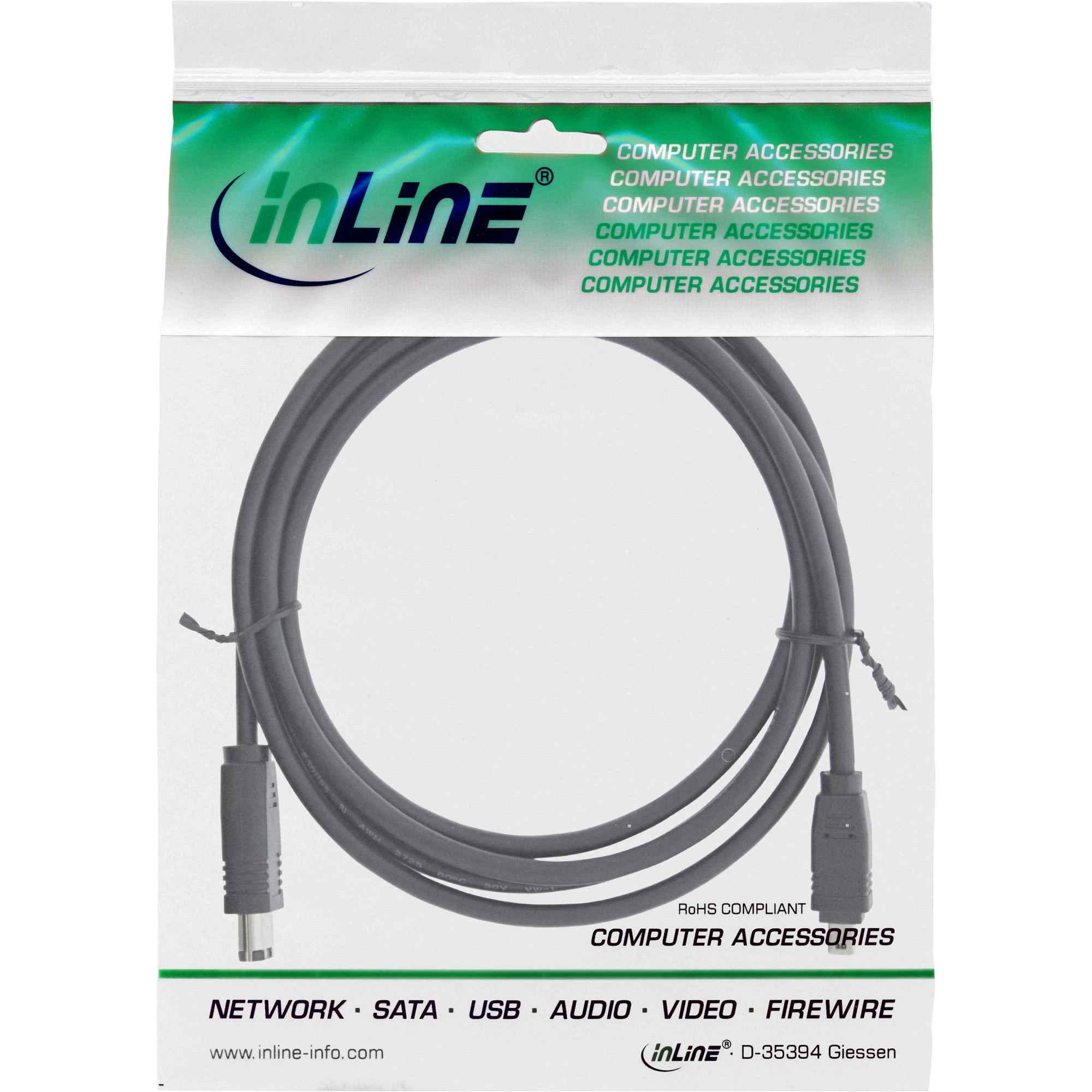 Firewire 6/4 kontaktų kabelis pakuotėje