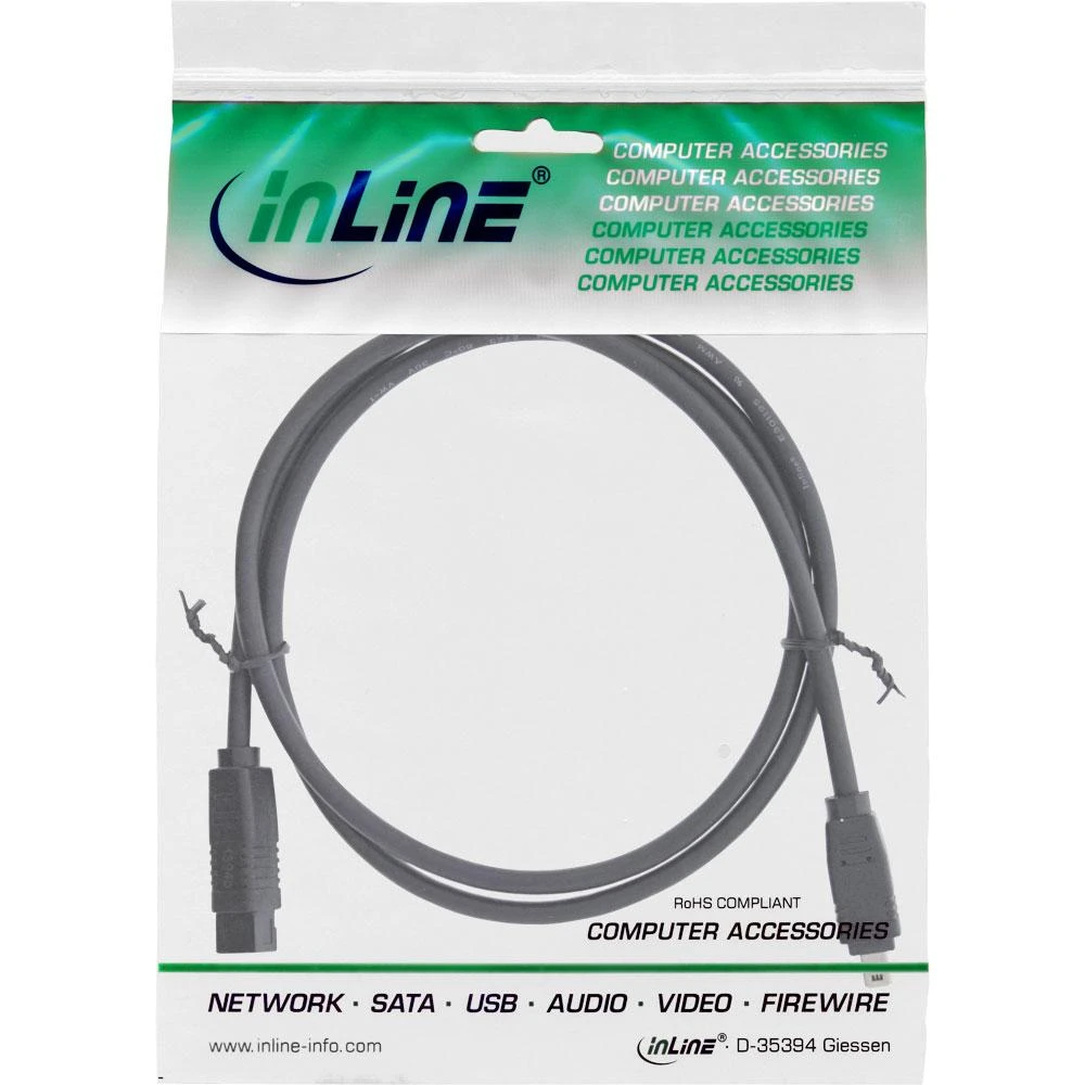 Intos InLine IEEE1934a / IEEE1394b kabelis 9/4 kontaktų, 1,8 m