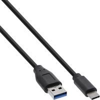 Kabelis USB InLine USB-A - USB-C 0.3 m Juodas (35717)