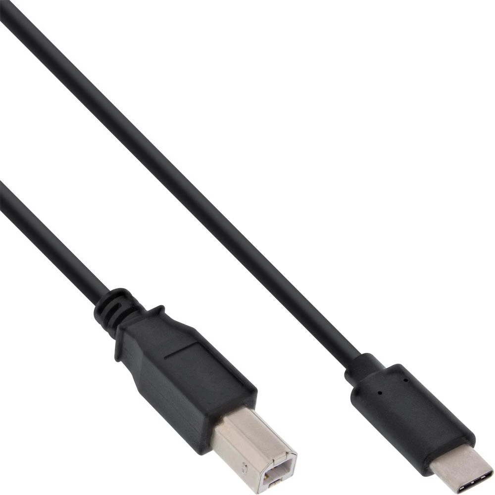 USB kabelis InLine USB-C - USB-B 5 m Juodas (35765)