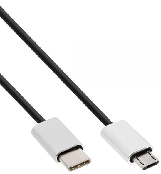 Kabelis USB InLine USB-C - microUSB 1.5 m Juodas (35844)