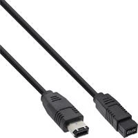 InLine Firewire 9 kontaktų - Firewire 6 kontaktų, 3m, Juodas (36903)
