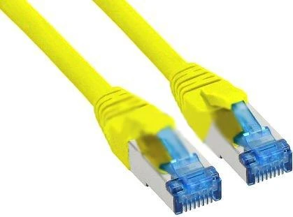 InLine komutacinis kabelis Cat.6A, S/FTP (PiMf), 500MHz, geltonas – 3m