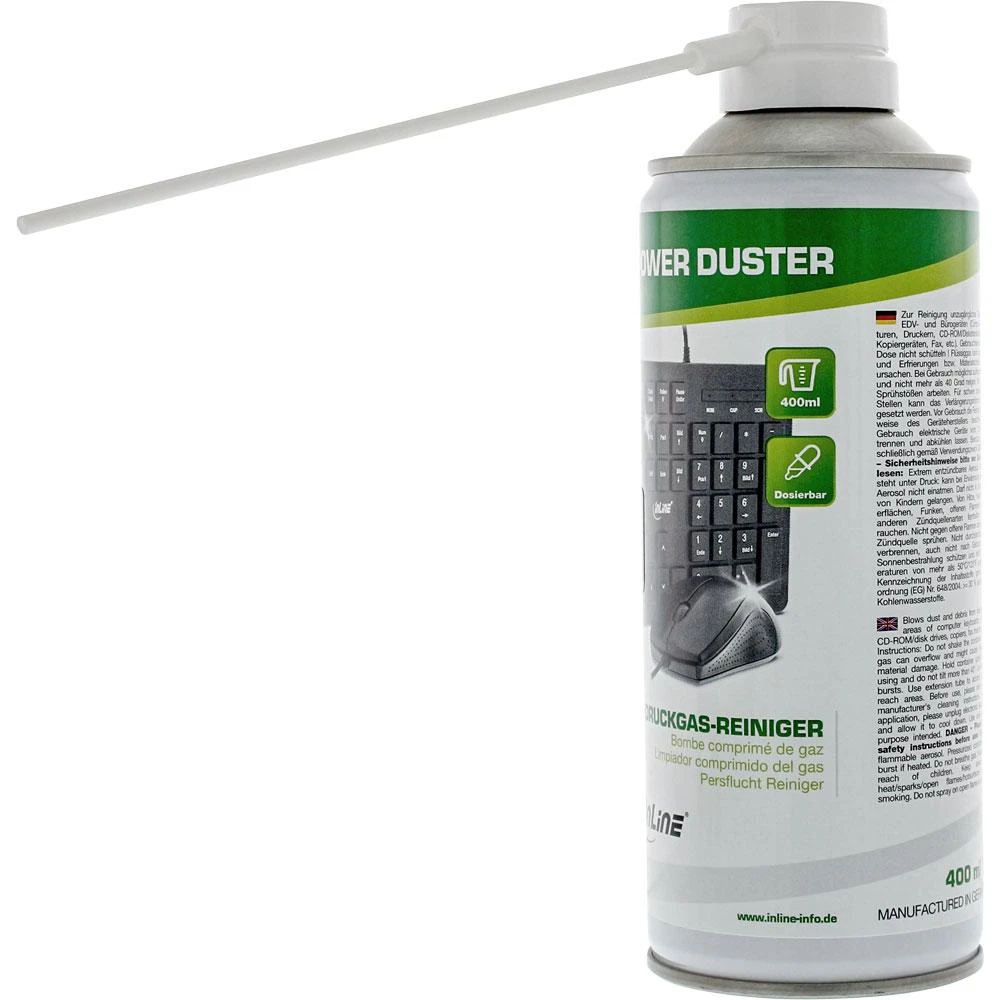 Valiklis InLine suslėgtas oras dulkių šalinimui 400 ml (43210)