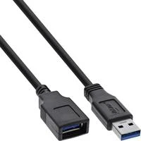 USB kabelis InLine USB-A - USB-A 2 m Juodas (B-35620)