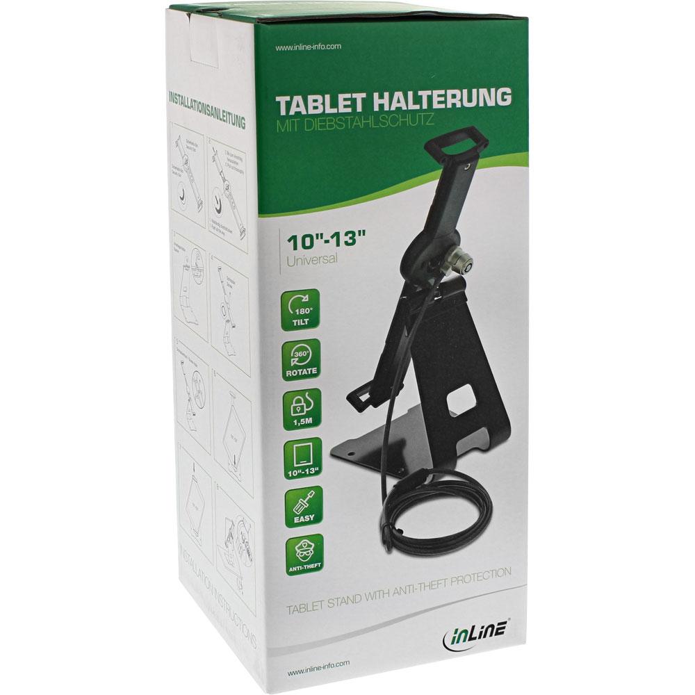 Stojak InLine Stojak na tablet su blokadą, 10-13'', sidabrinė (55727W)