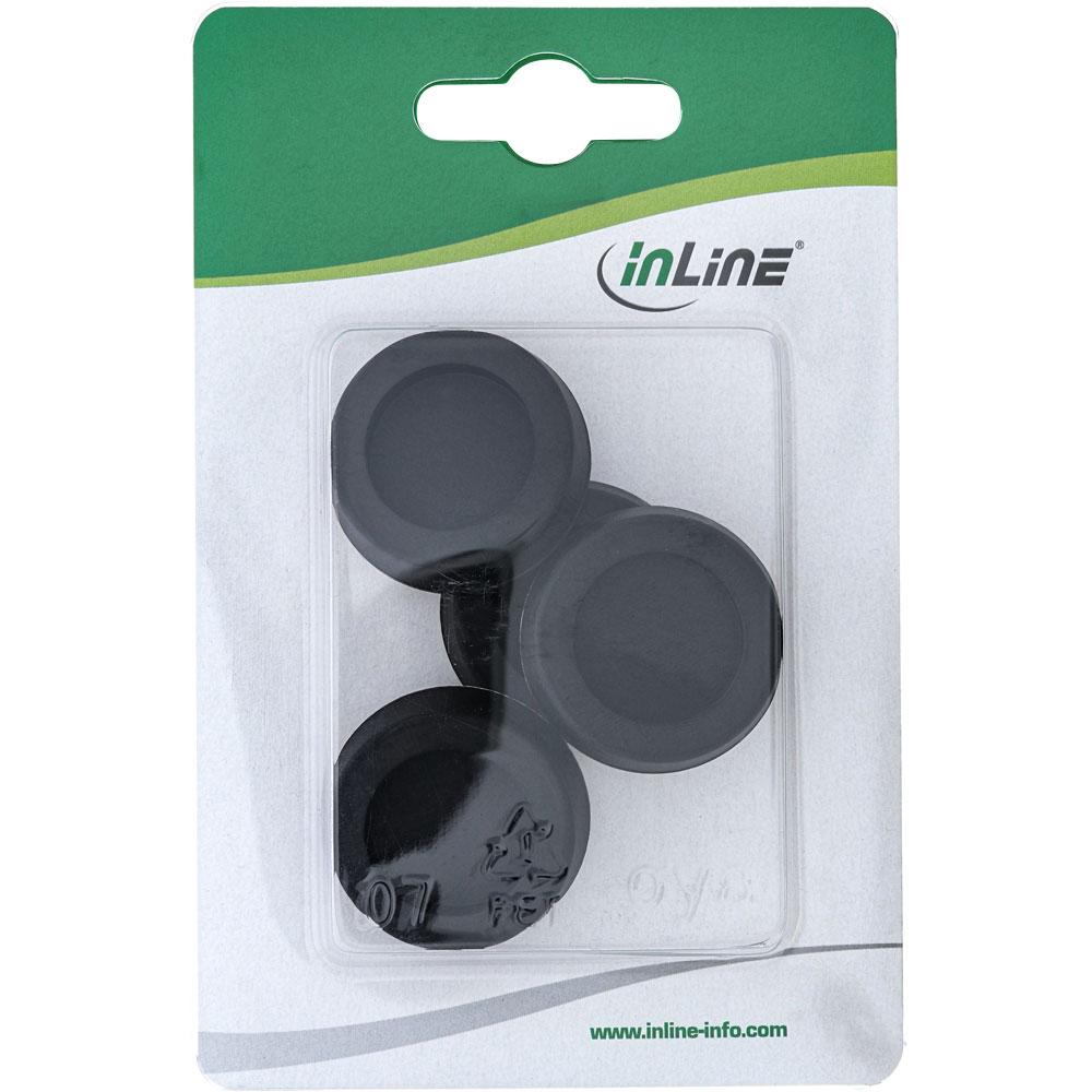 InLine rubber feet for PC cases - juodas