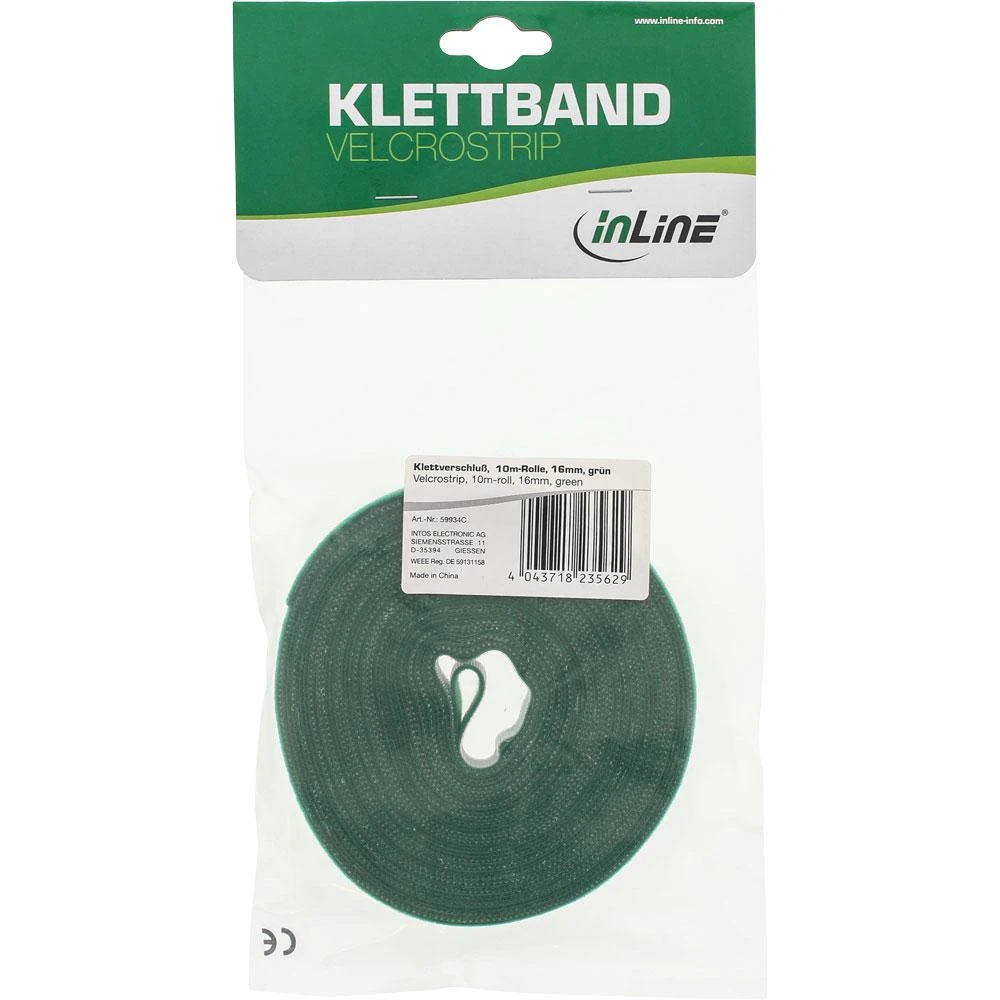 Organizatorius InLine Velcro Žalias 1 vnt (59934C)