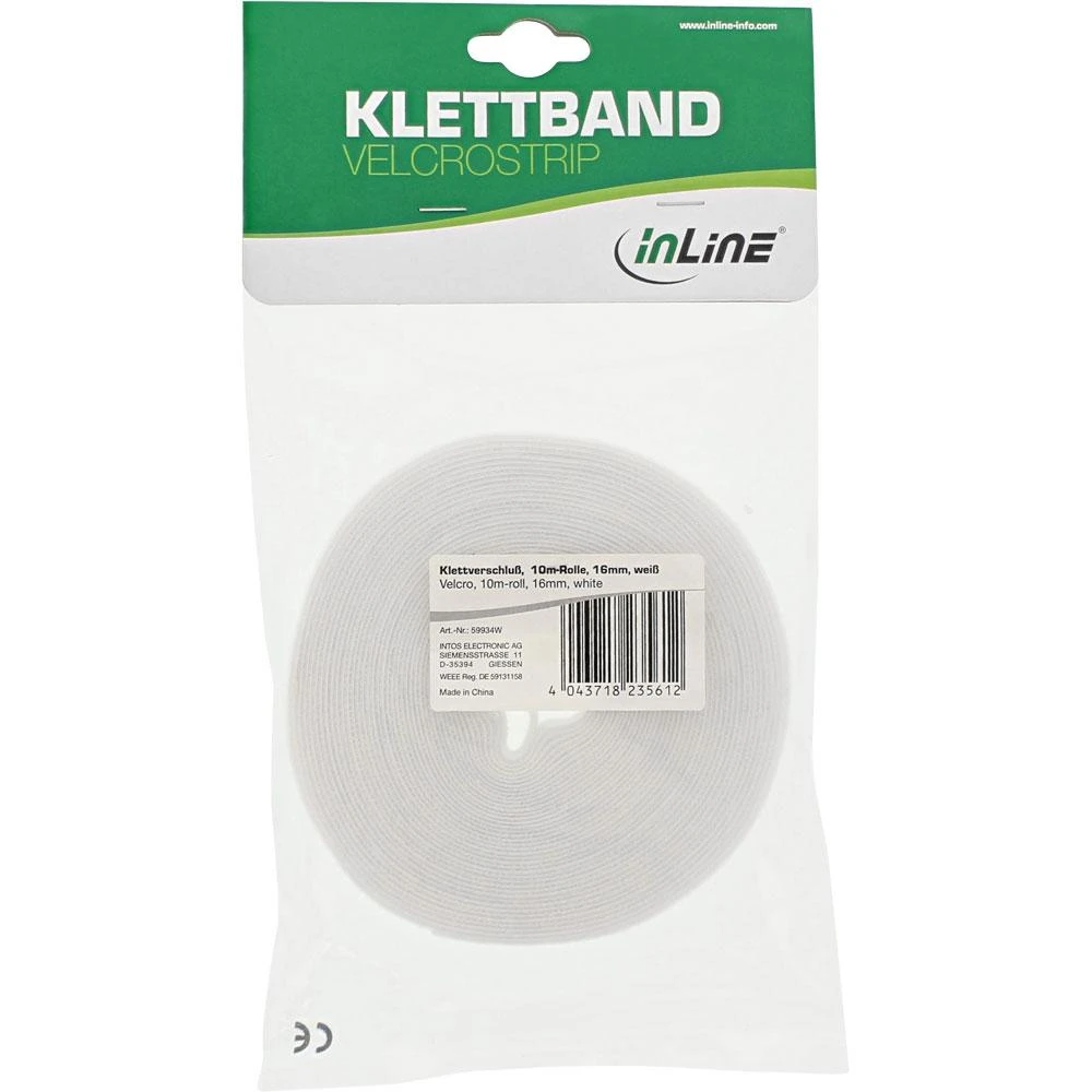 Organizatorius InLine Velcro Baltas 1 vnt (59934W)