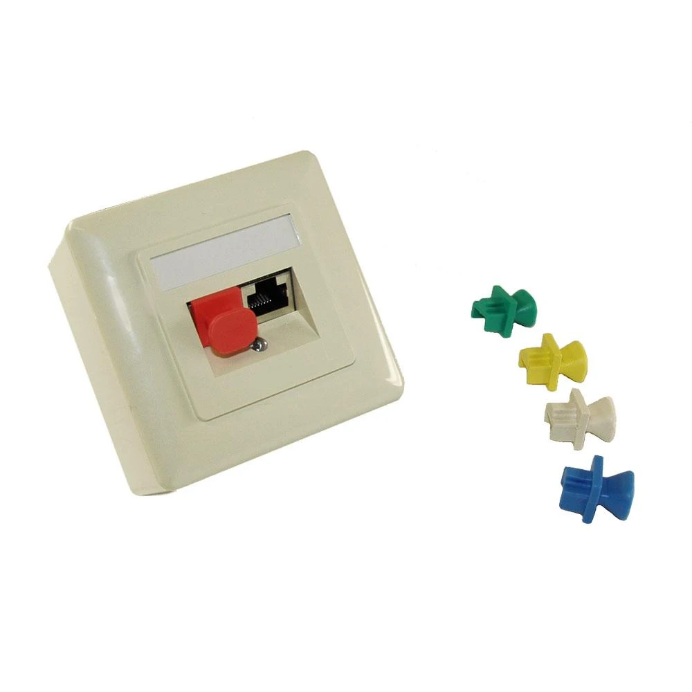 „InLine“ dulkių dangteliai RJ45 susuktos poros lizdui - juoda, 100 vnt.