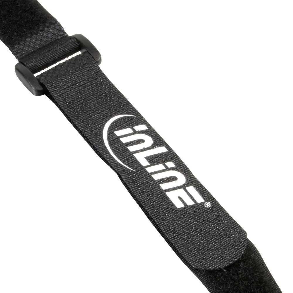 InLine Klettschlaufen 20x100mm, 10er – juodos spalvos
