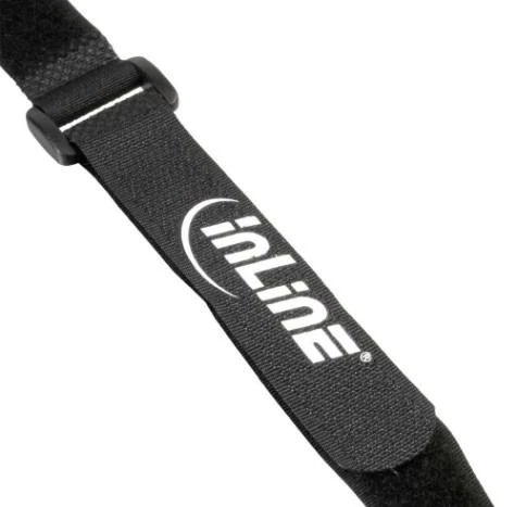InLine Velcro kilpelės 20x200mm, 10 vnt - juodos spalvos