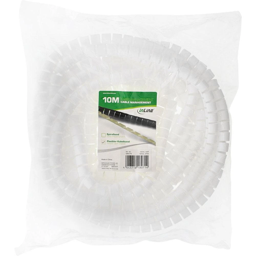 Organizer InLine Cord spiralė Juodas 1 vnt (59947W)