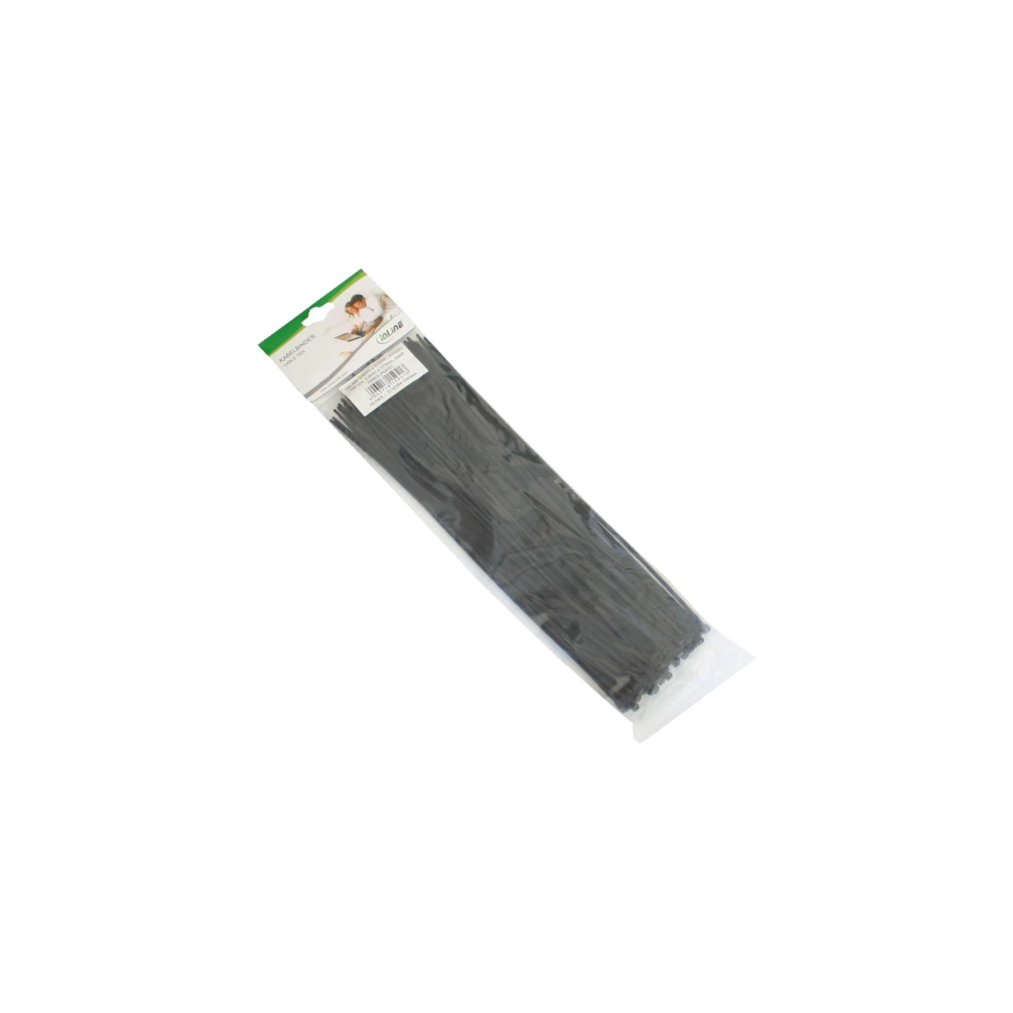 Organizacija InLine Jungiamoji galinė juosta Juoda 100 vienetų (59963L)