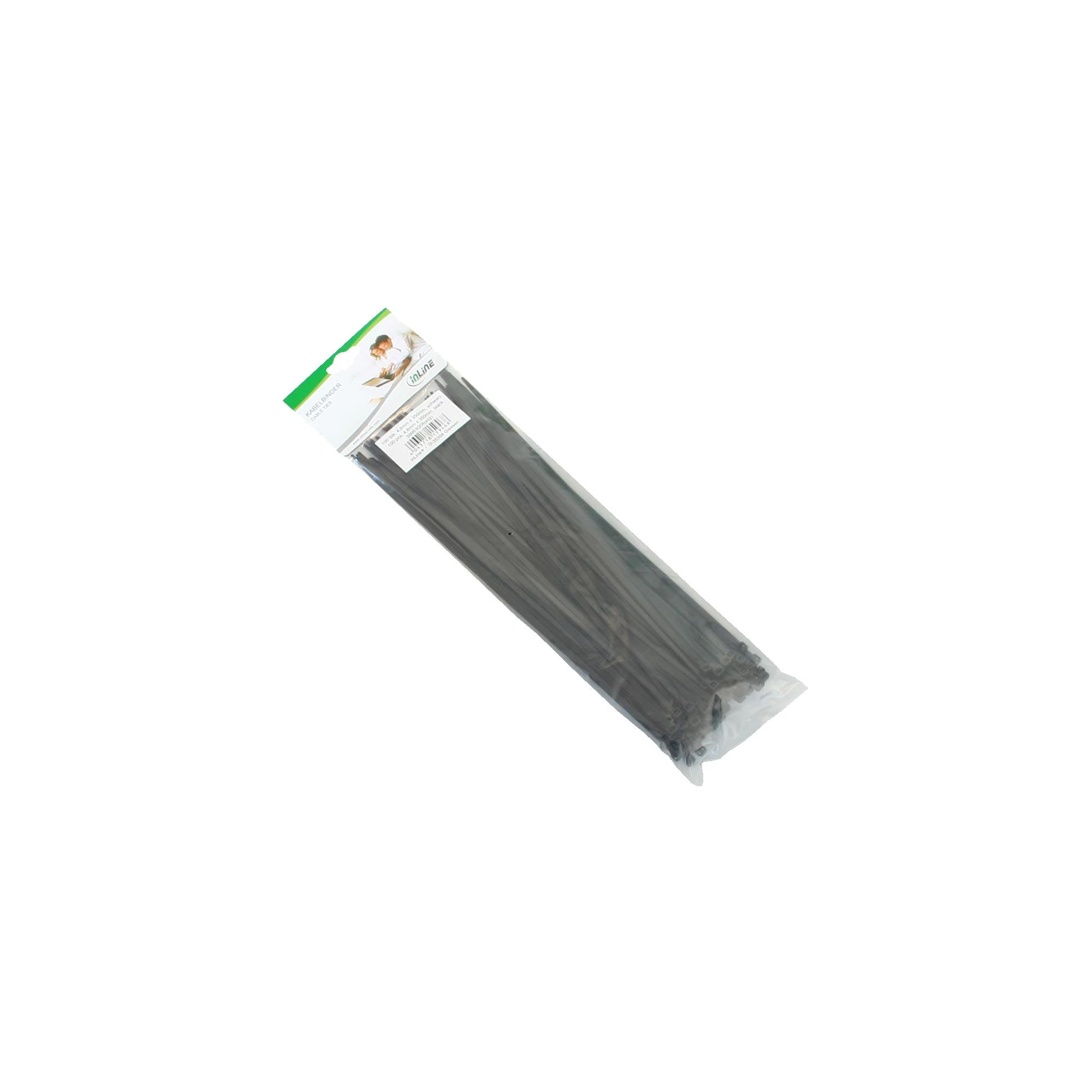 Organizer InLine Opaska zaciskowa Juodas 100 vnt (59963Q)
