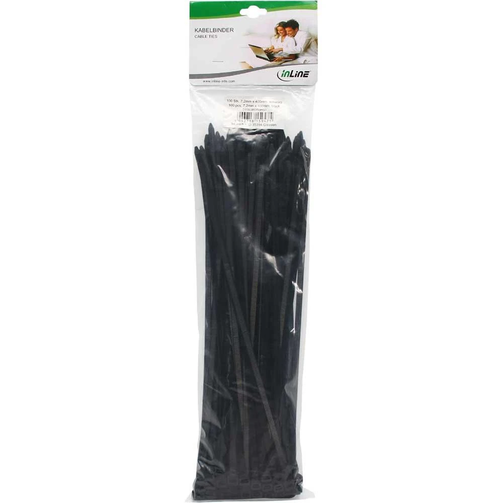 Organizer InLine Opaska zaciskowa Juodas 100 vnt (59963R)