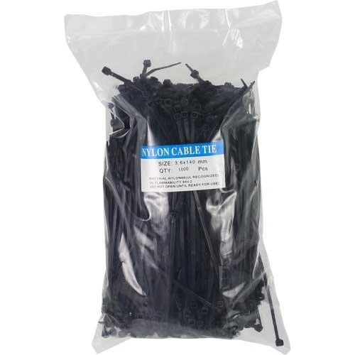 Organizatorius InLine Kabelio raištis Juodas 1000 vnt (59963W)