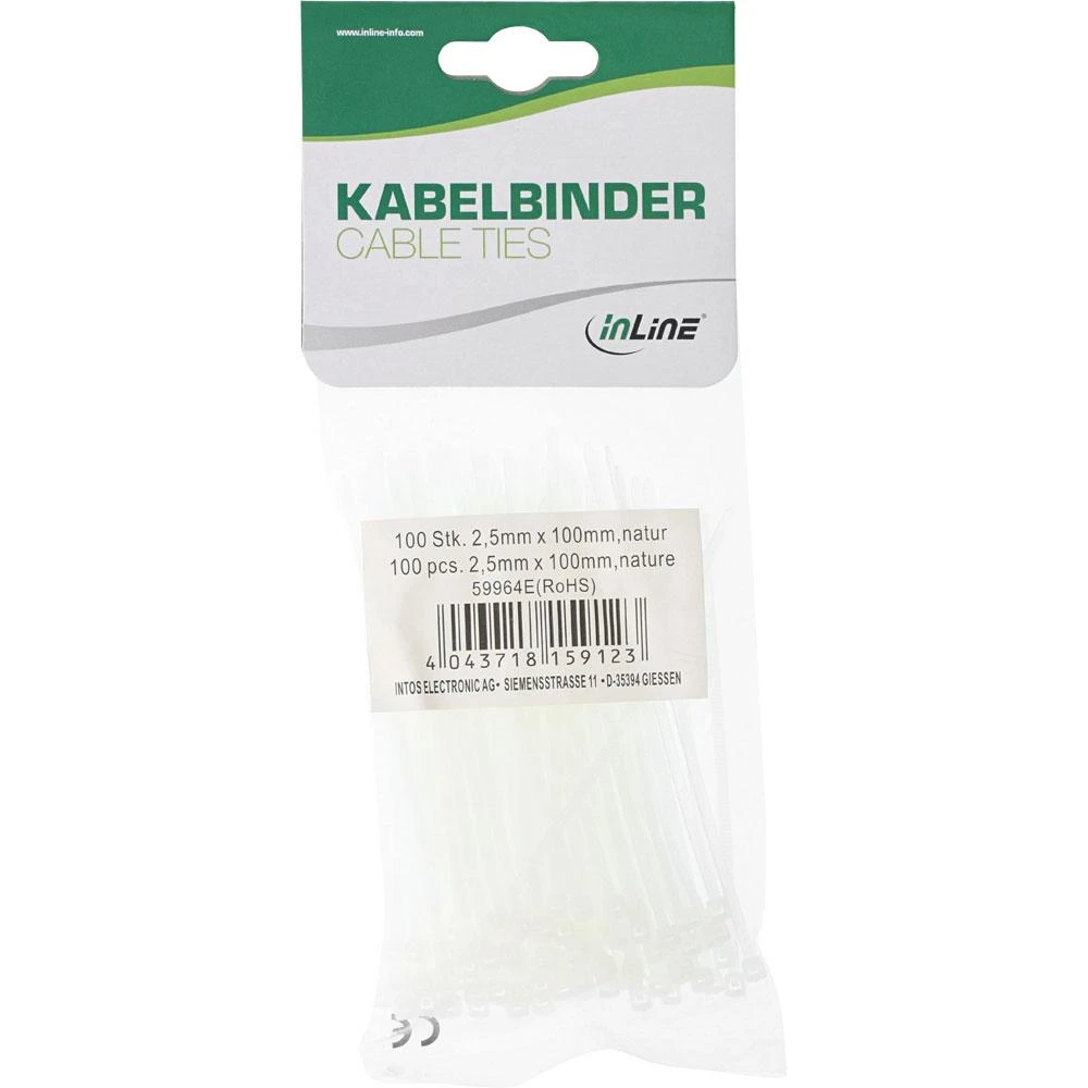 InLine Cable Tie Set 100 vnt - natural