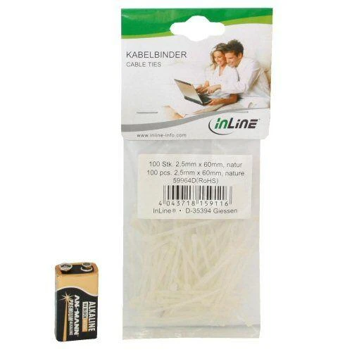 InLine Cable Tie Set 100 vnt - natural