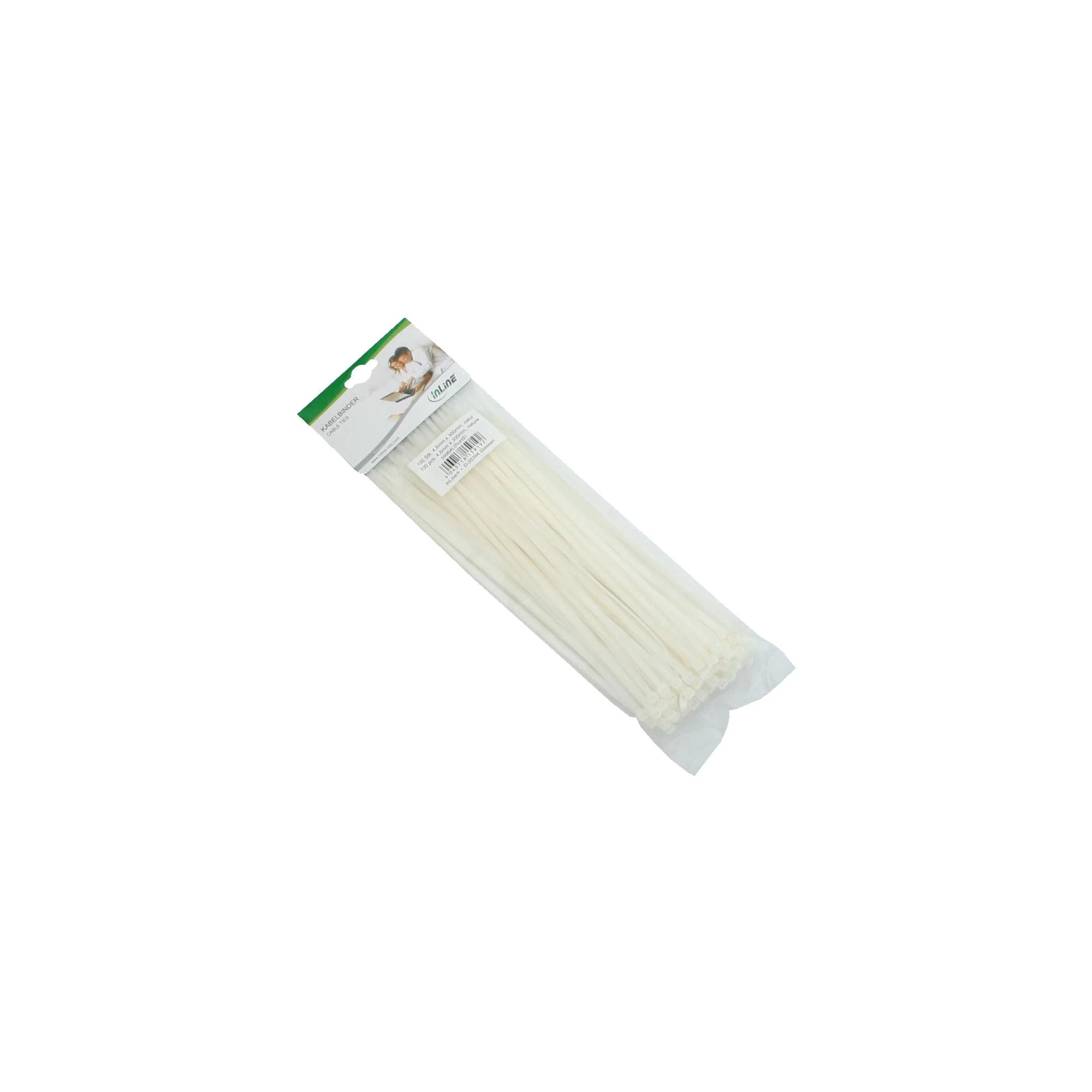 Organizatorius InLine Cable Tie Baltas 100 vnt (59964L)