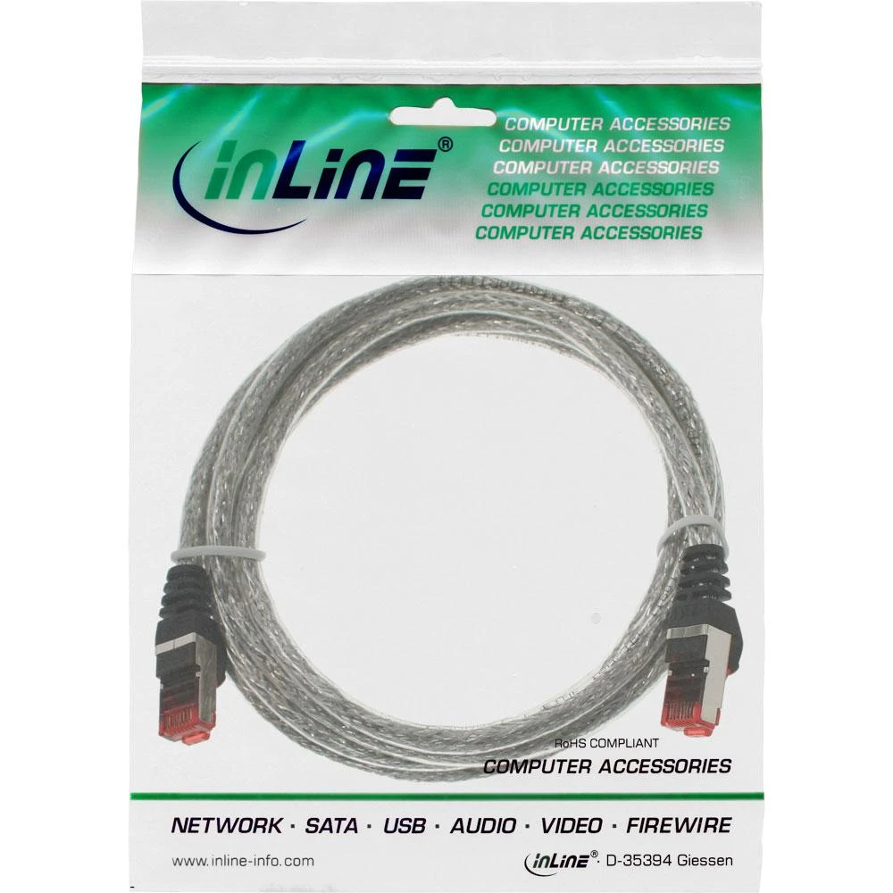 InLine patch cable Cat.6, S/FTP (PiMf), 250MHz, skaidrus - 5m