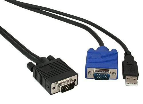 InLine KVM kabelių jungtys VGA ir USB