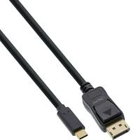 Kabelis USB InLine USB-C - DisplayPort 1 m Juodas (64121)