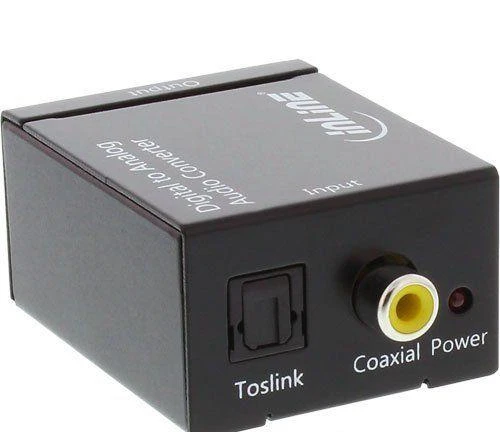 Adapteris AV InLine Toslink - RCA (Cinch) juoda (65002)