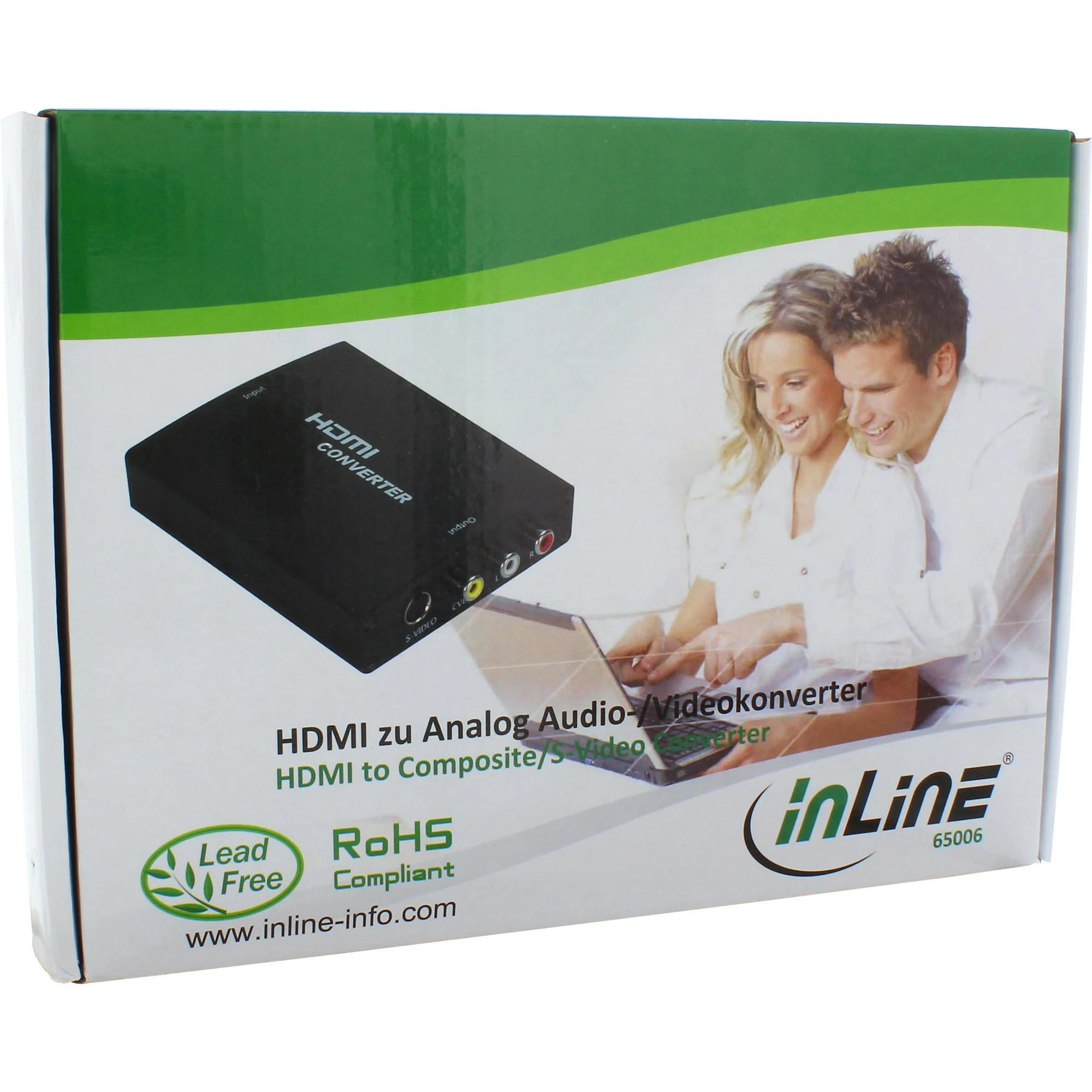 AV adapteris InLine HDMI - S-Video - RCA (Kinija) juoda (65006)