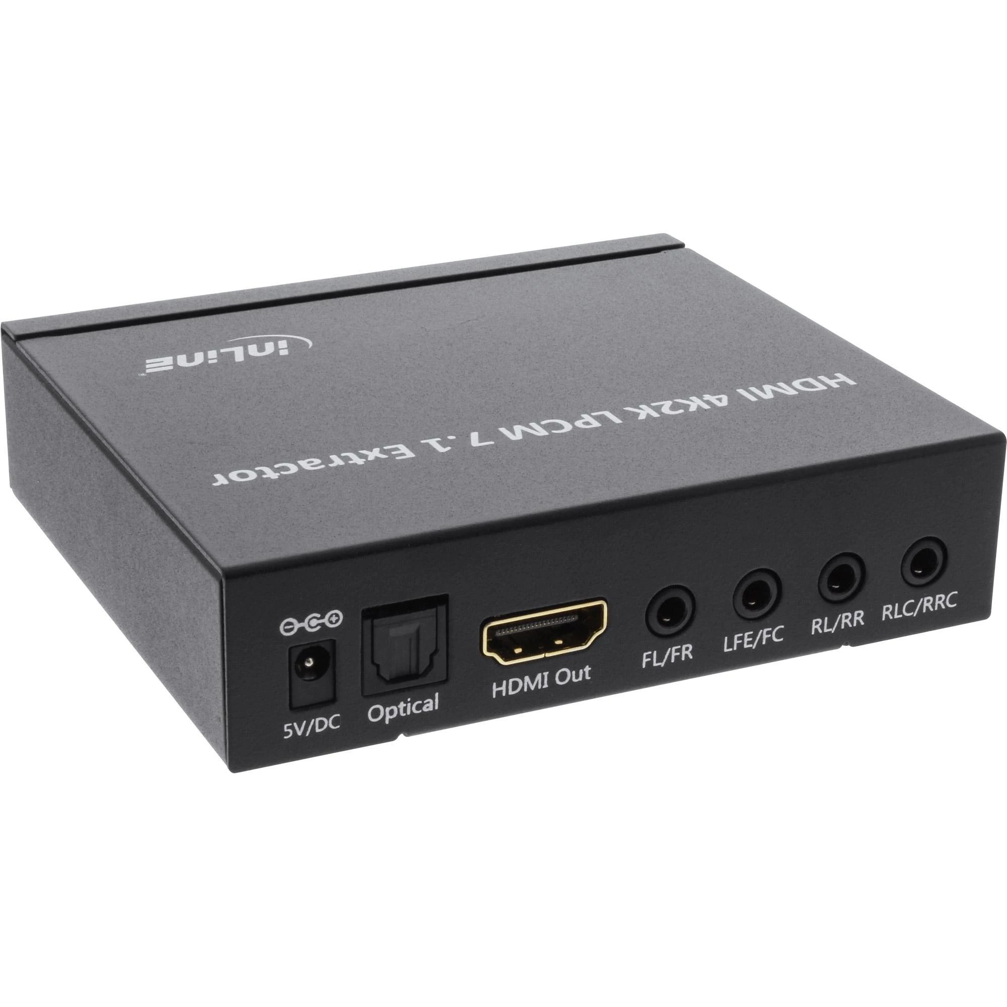 Inline HDMI garso separatorius su jungčių skydeliu