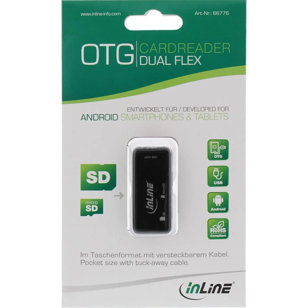 Skaitytuvas InLine USB 2.0/microUSB (66776)