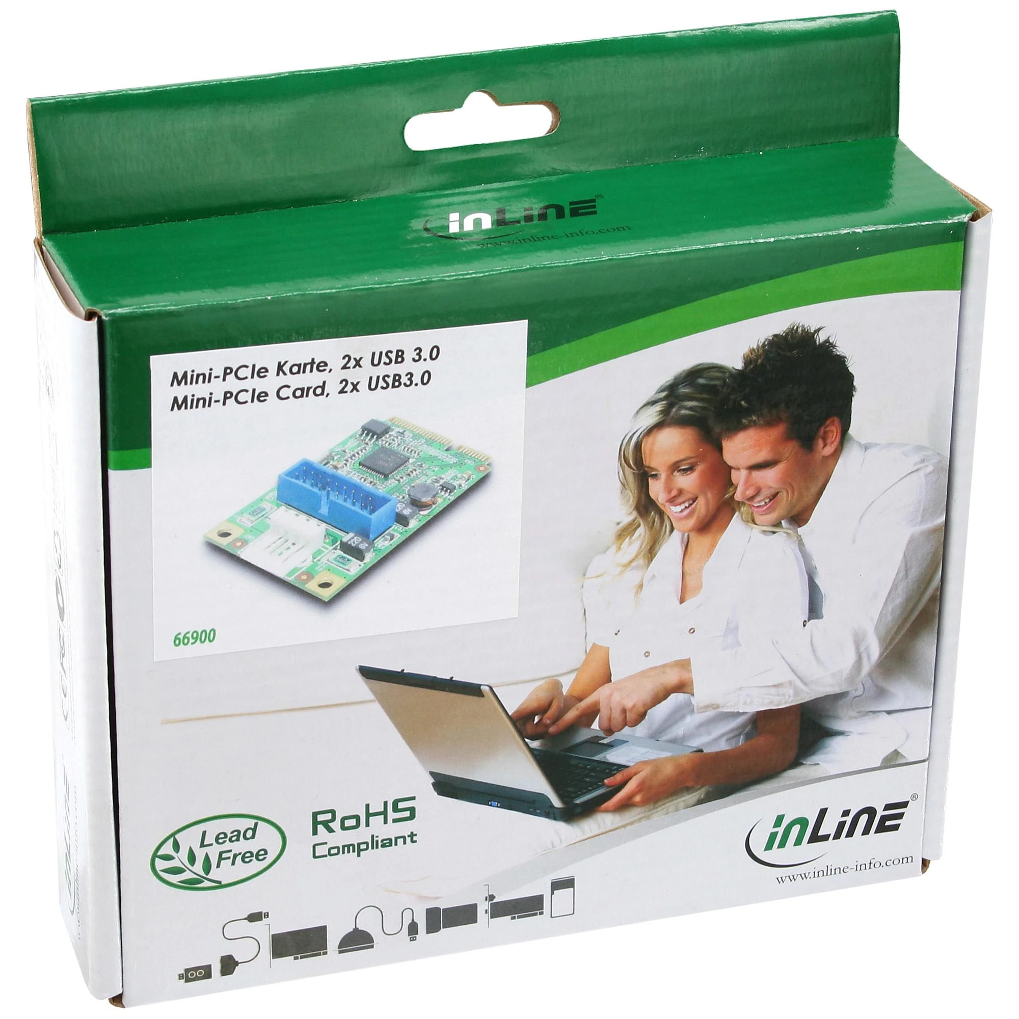 Kontroler InLine Mini-PCIe - 19-pin USB 3.0 (66900)