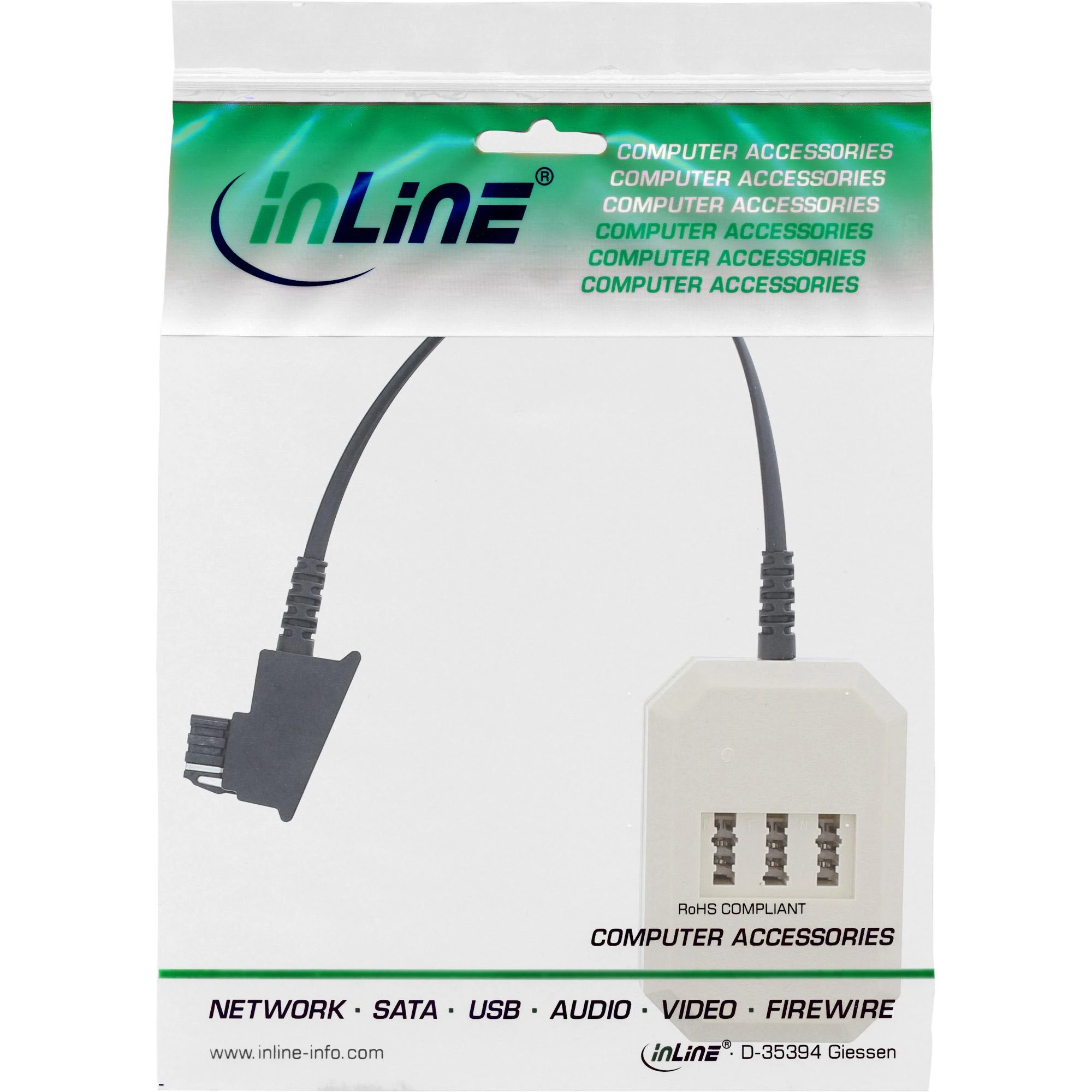 InLine adapteris vokiškas TAE-F do TAE NFN + RJ11 (69905)