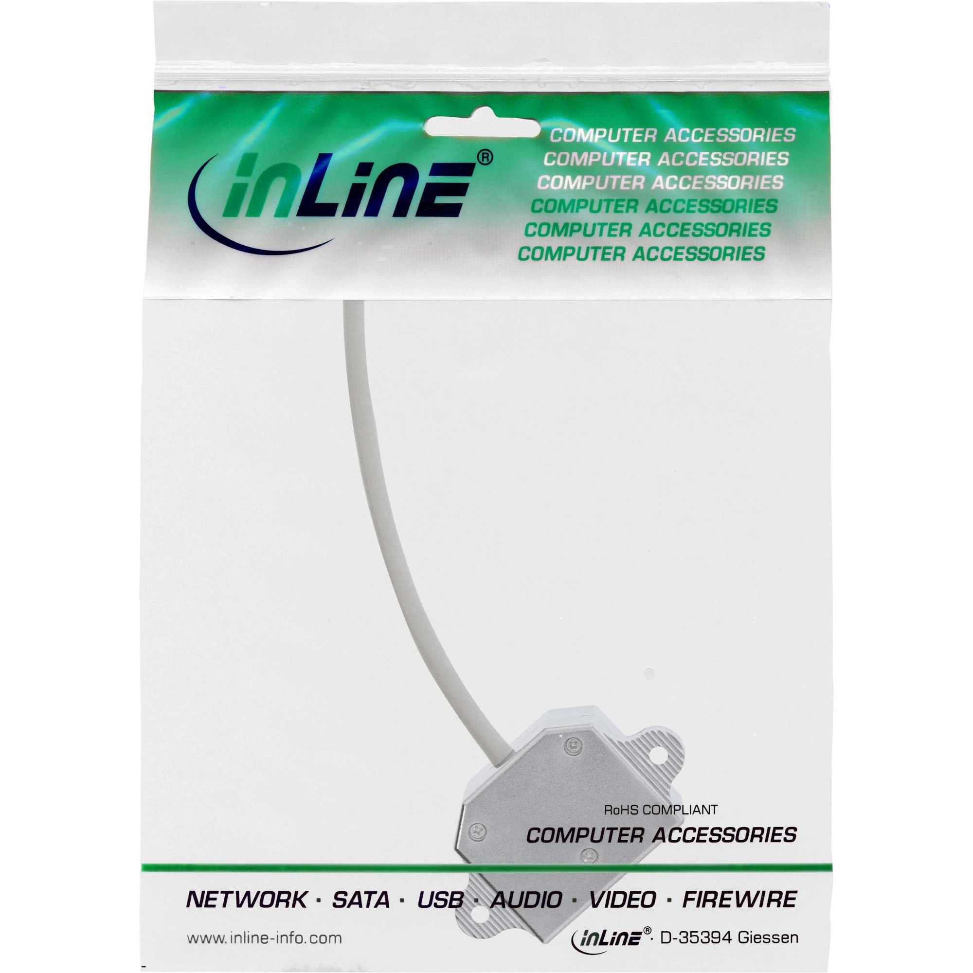 InLine ISDN prievado dvigubinimas, RJ45 vyriškas iki 2x RJ45 moteriškas (69932A)