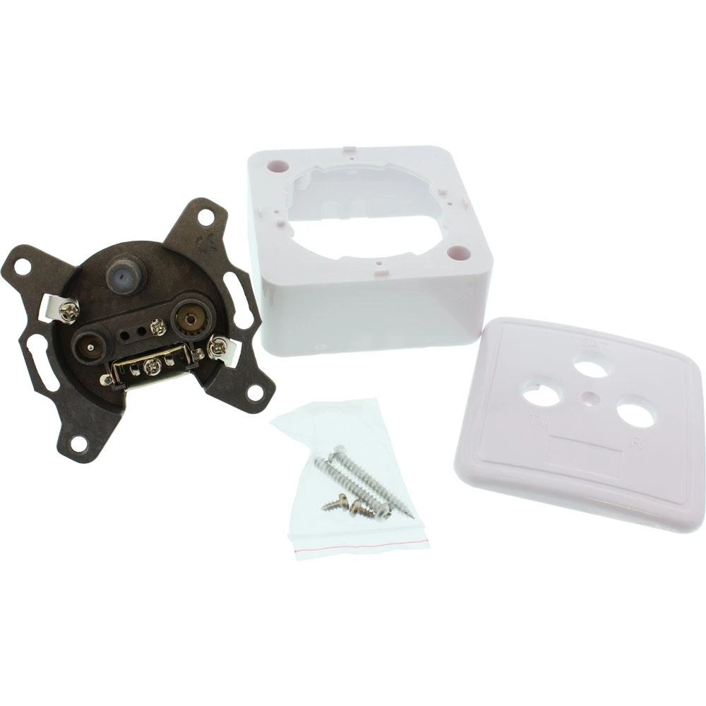 InLine ekranuotas antenos lizdas AP / UP, komplektas - 69983