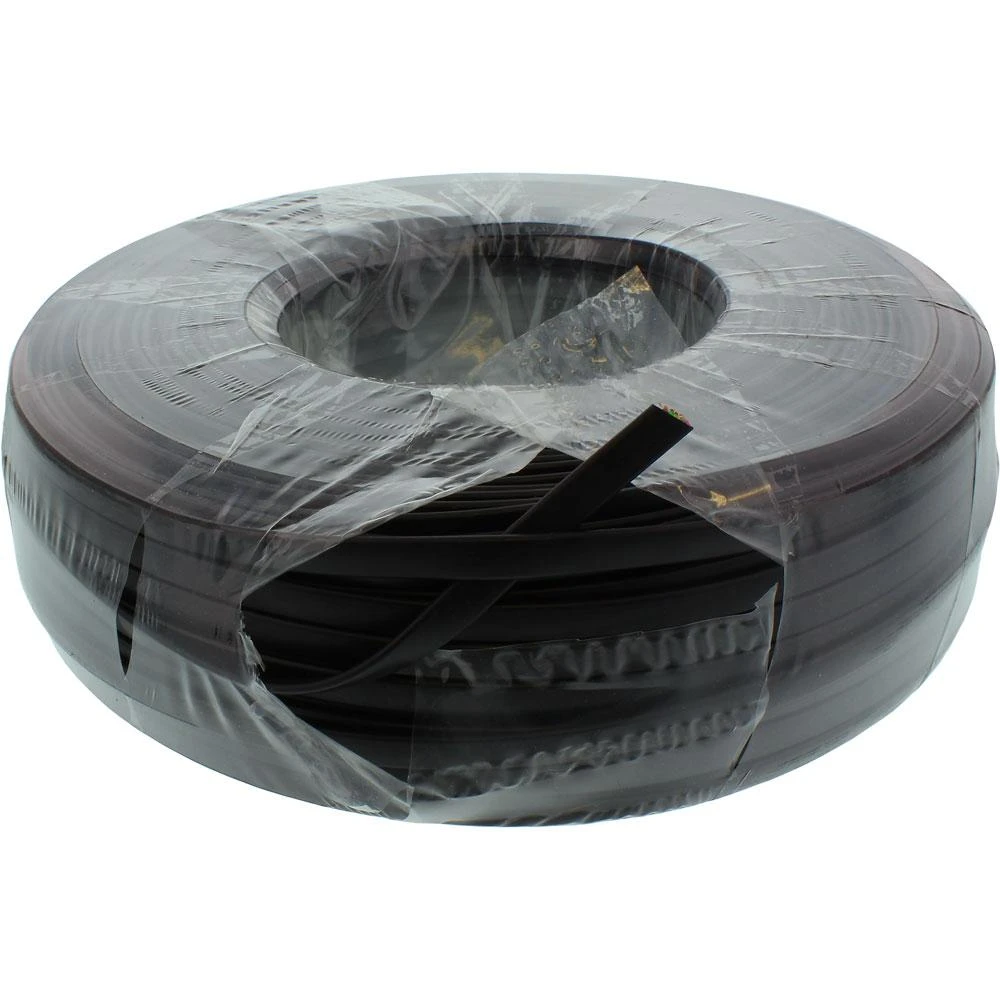 InLine Modulinis kabelis, 6 gyslų, juoda, 100m, žiedas (69986)