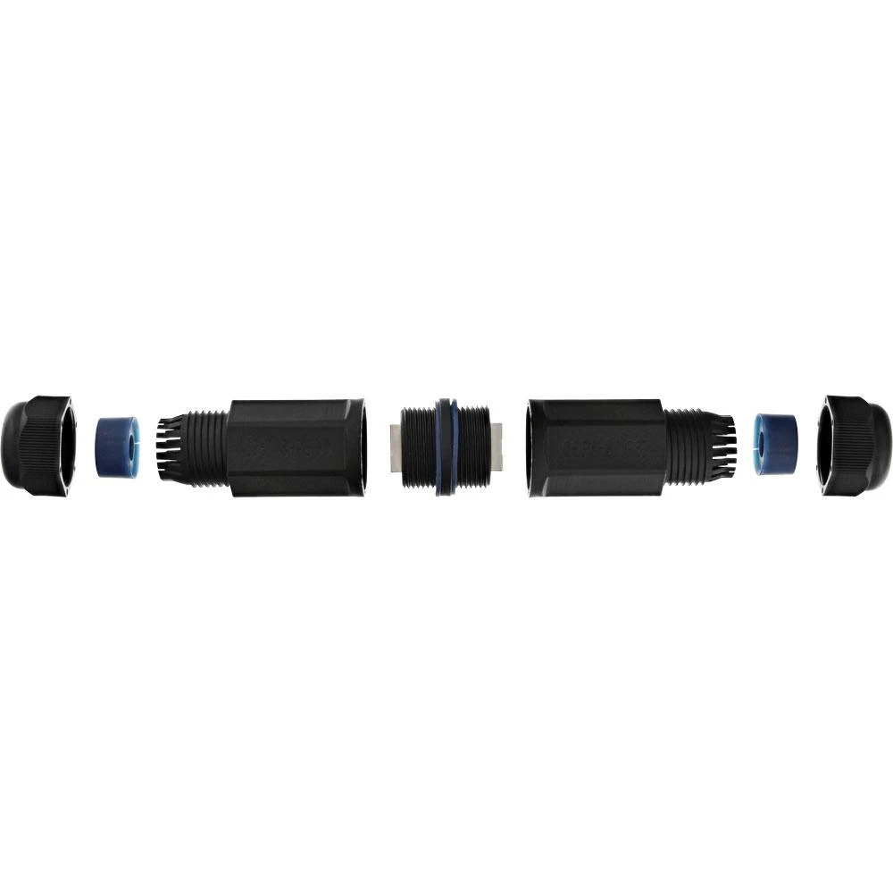 InLine Komutacinis kabelis mova Cat.6 - atspari vandeniui IP67 - 2x RJ45 kištukai - ekranuoti (69990W)