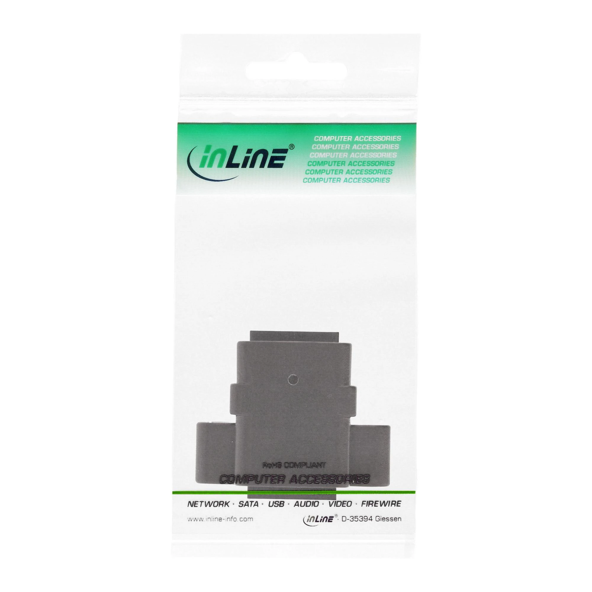 InLine® Komutacinis kabelis Mova UTP 2x RJ45 moteles montavimui